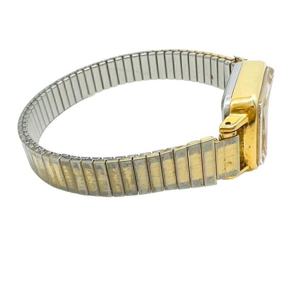 Seiko Women's Wristwatch Rectangle Manual Wind Analog Silver and Gold - Picture 6 of 6